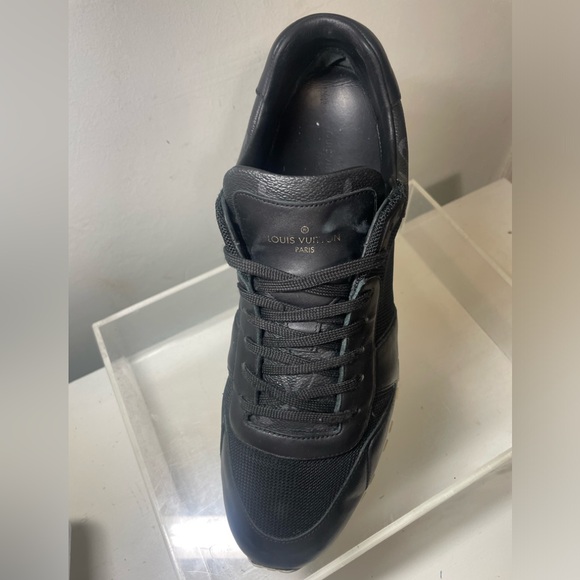 Louis Vuitton black monogram canvas and mesh run away lace up snesrkers sz 9.5 - Picture 10 of 16